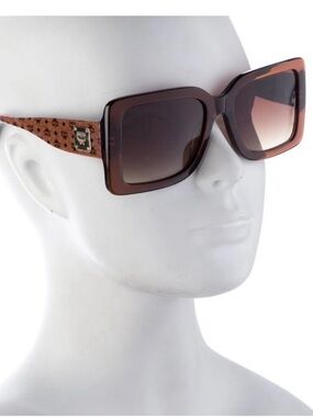 New MCM 711S 001 Women’s Brown Gradient Lens Square Shape 54mm.